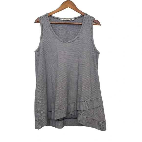 Soft Surroundings Waldport Striped Sleeveless Tunic Top Size Large - Picture 5 of 5